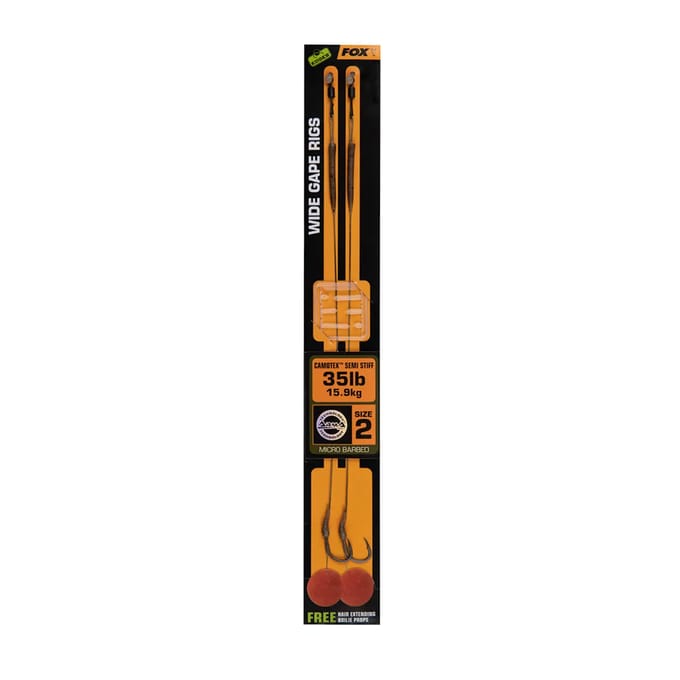 FOX Edges Wide Gape Semi Stiff Camotex Ready Rigs - Onderlijn