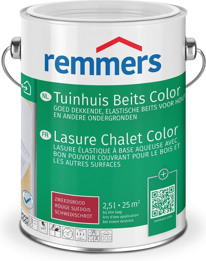 Remmers Tuinhuis Beits Color 2,5L Zweedsrood