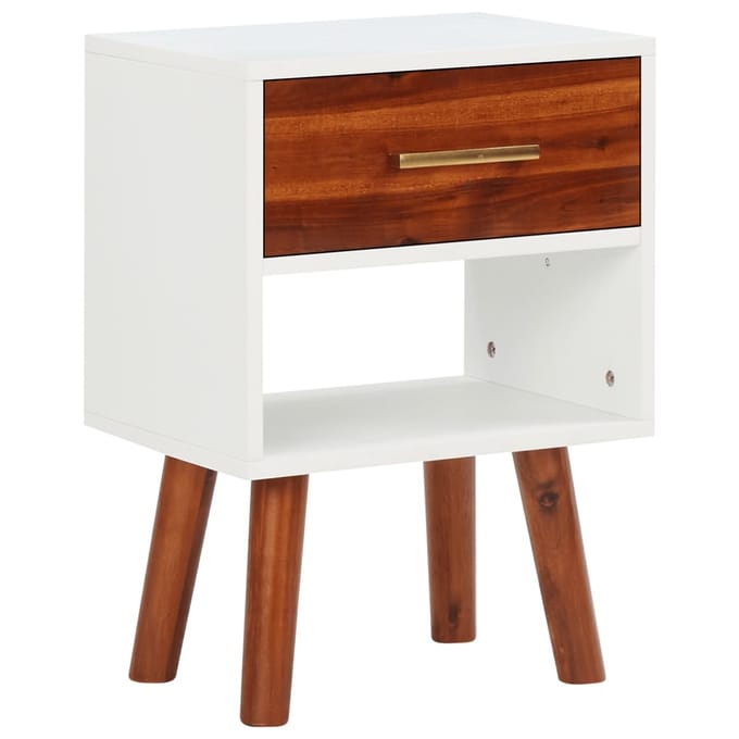 vidaXL - Nachtkastje - 40x30x57 - cm - massief - acaciahout