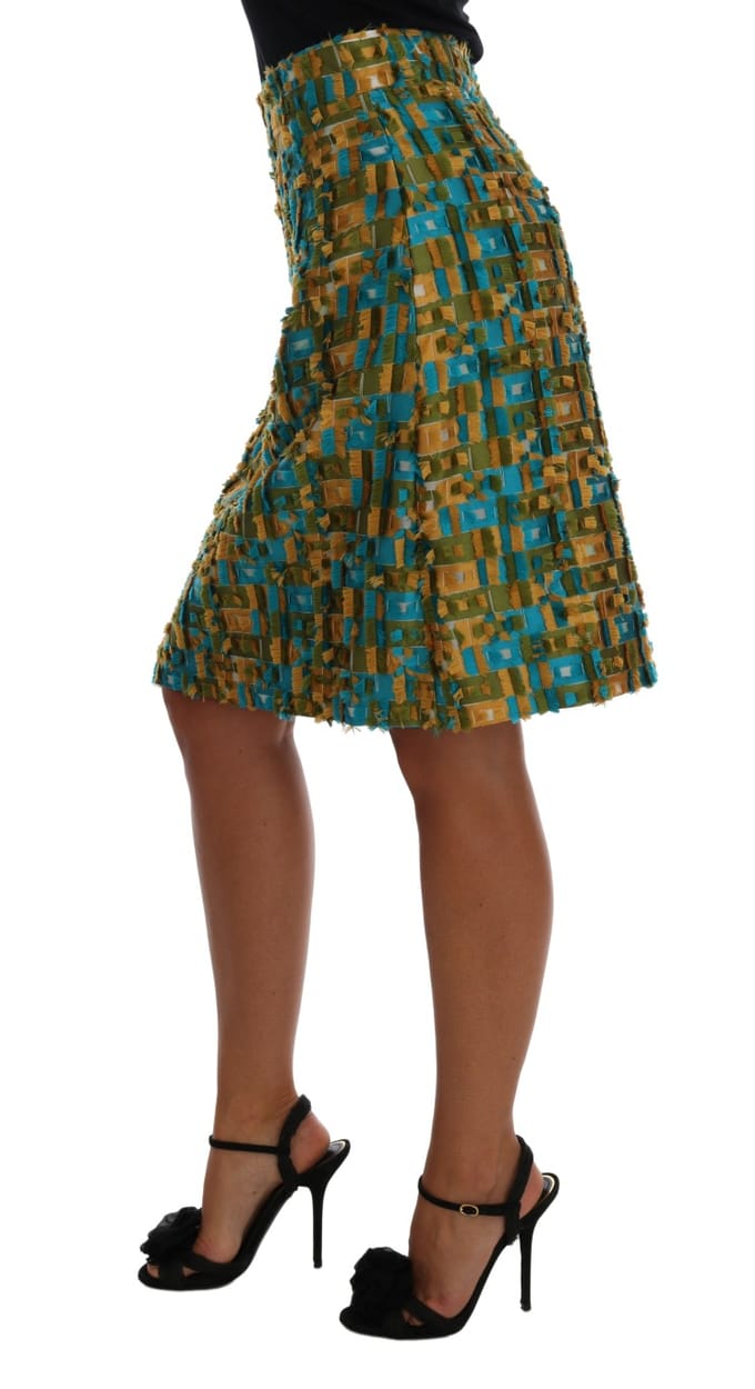 Dolce & Gabbana Rechte Kokerrok in Multicolor Jacquard voor dames