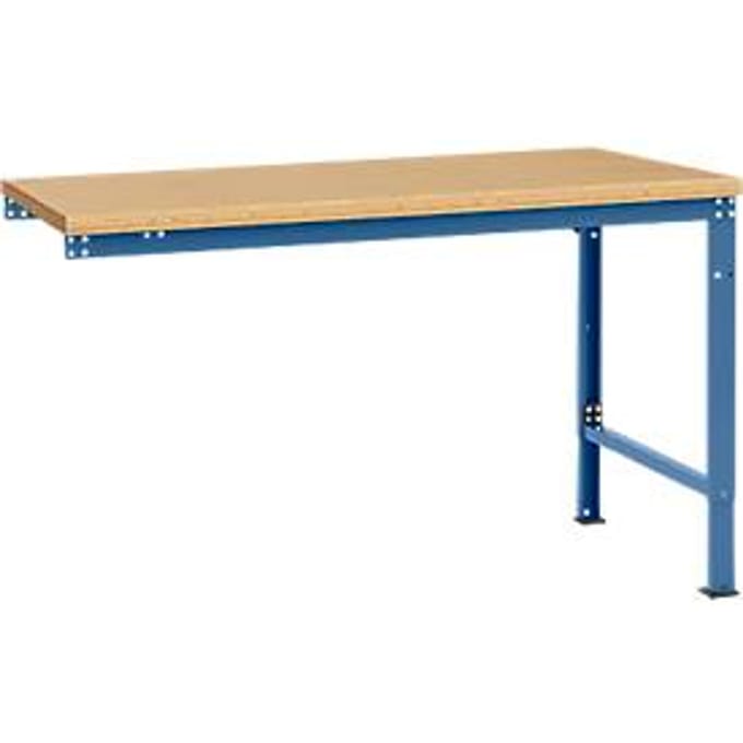 Manuflex aanbouwtafel UNIVERSAL Speciaal, tafelblad multiplex, 1500 x 1000, briljantblauw