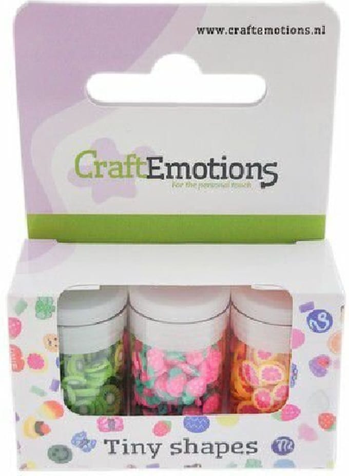 CraftEmotions Tiny Shapes - 3 tubes - fruits (04-23)