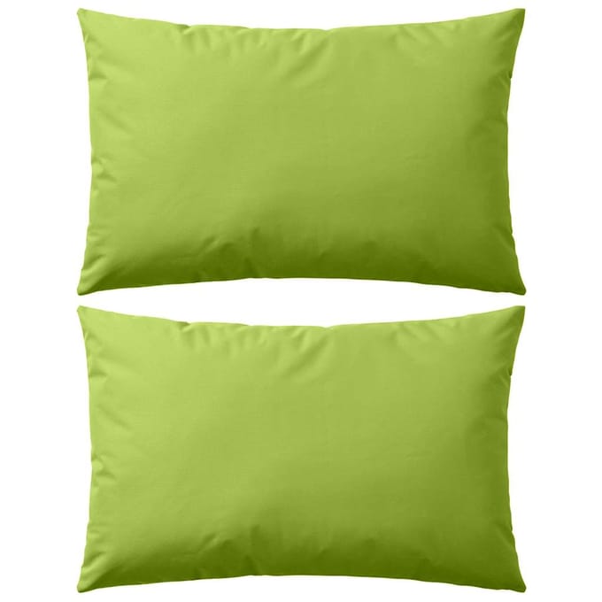 vidaXL - Buitenkussens - 60x40 - cm - appeltjesgroen - 2 - st