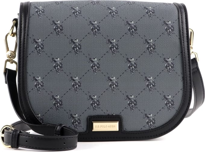U.S. POLO ASSN. Schoudertas Hampton Flap Crossbody Black Zwart