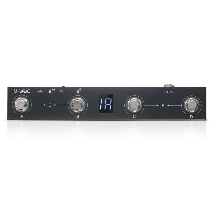M-VAVE Chocolat BT Contrôleur MIDI sans fil rechargeable 4 boutons Contrôleur de pied MIDI portable noir
