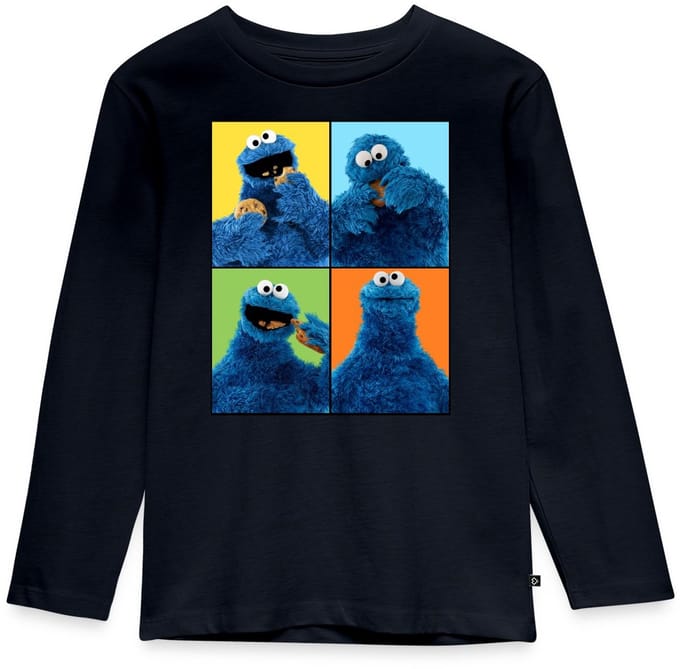 Sesamstraat Koekiemonster Kunst Premium T-Shirt Kinderen