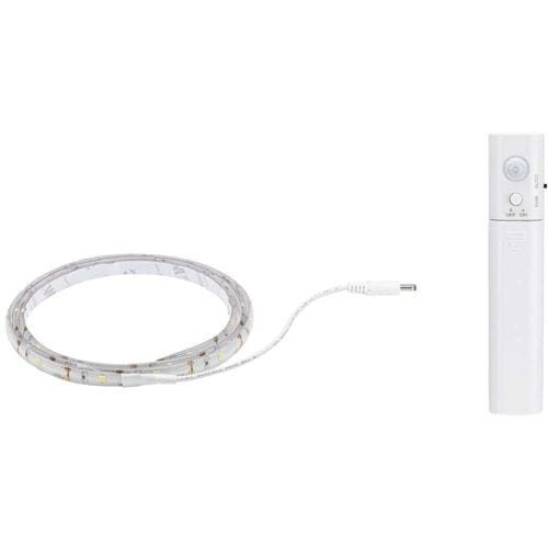 Paulmann LED Strip 1 Meter - Met Bewegingssensor - Batterij (4x AAA) - 2W - 6V - Wit - Kunststof