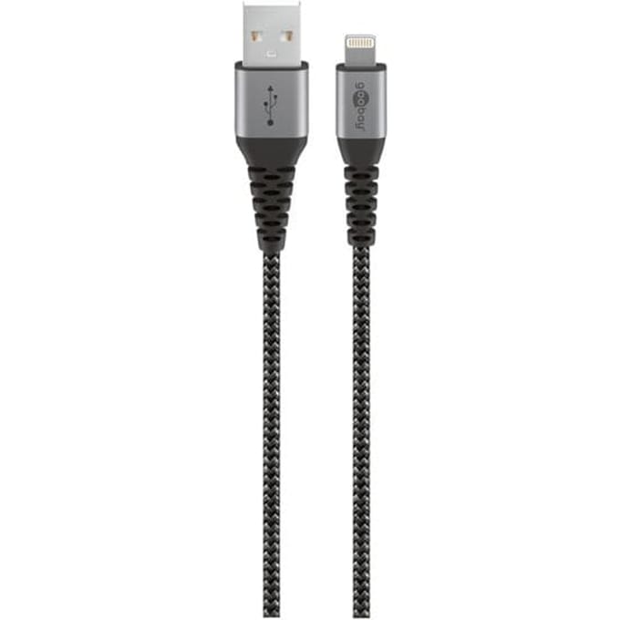 Goobay 8-pins Lightning naar USB-A kabel - USB2.0 - tot 12W / nylon - 2 meter