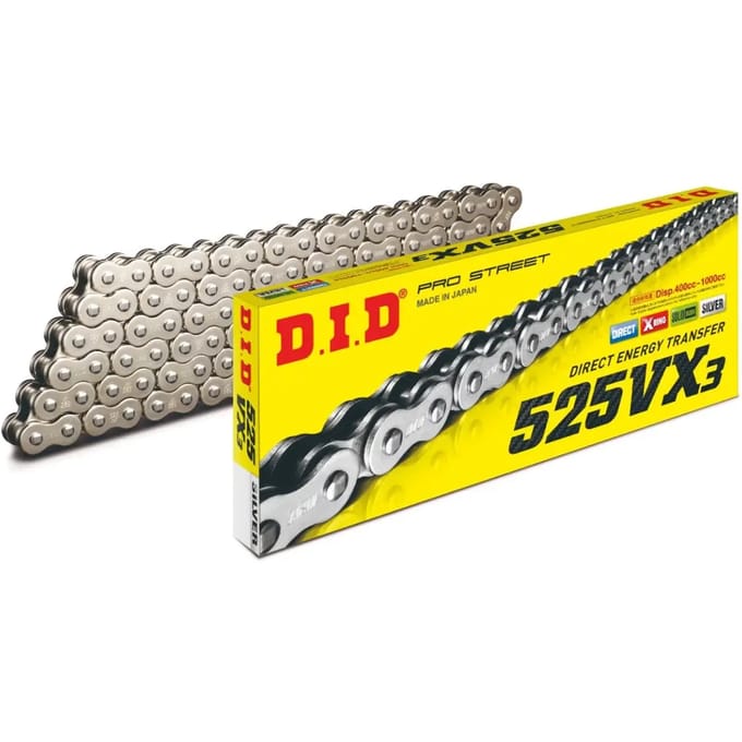 Motorfiets rolketting D.I.D 525Vx3(S&S) X 122 Mail. Zj