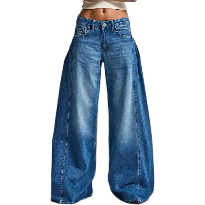It's Basic - WIDE MID RISE JEANS