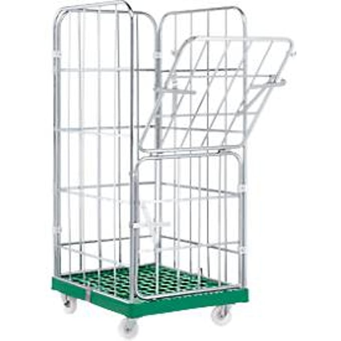 Rolcontainer - 4-zijdig - 724 x 815 x 1640 mm - groen