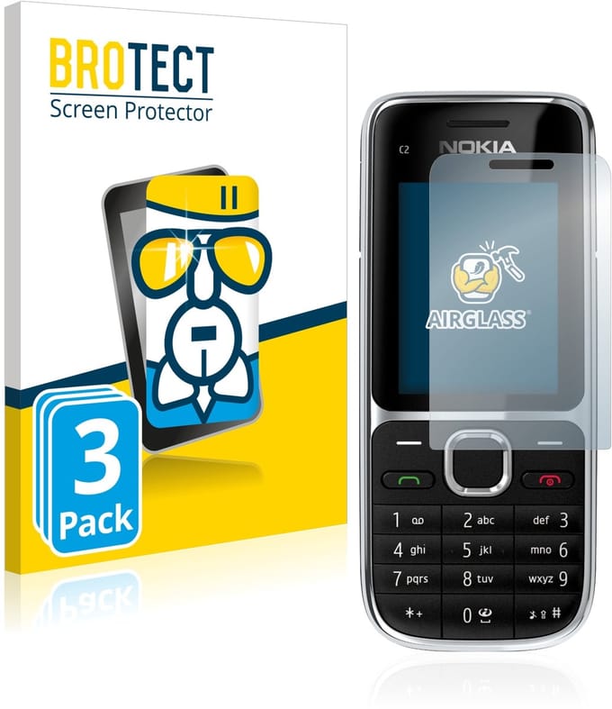 Screenprotector 3 Stuks voor Nokia C2-01 Beschermglas transparant