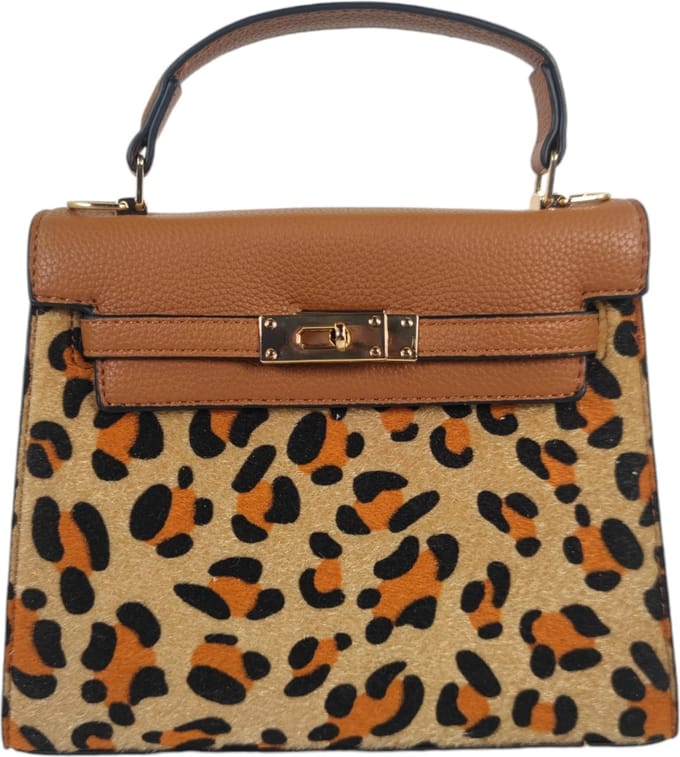 Dudlin - handtas - luipaardprint - camel