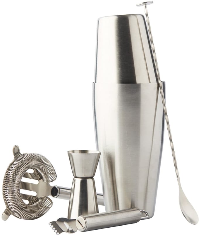 Point-Virgule 5-delige cocktailset met Boston shaker