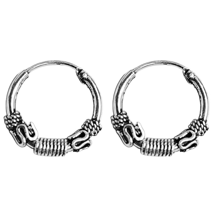 Fako Bijoux® - Bali Oorringen - Kisumu - 15mm - Zilverkleurig