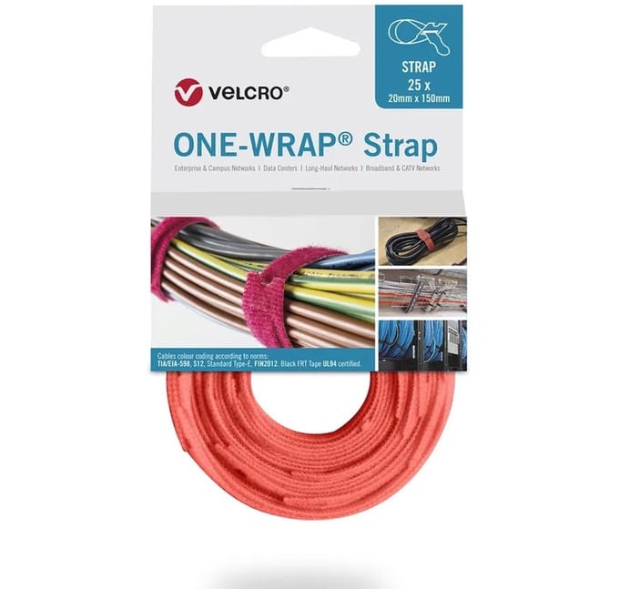 VELCRO® VELCRO® One Wrap® Strap 13mm x 200mm, 25 Klittenbandriem Oranje 1 stuk(s)