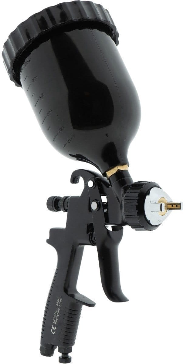 CROP HVLP Verfspuit BLACK + bovenbeker - 1,7mm
