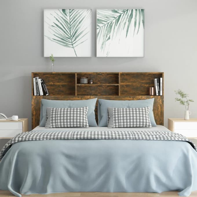 vidaXL - Hoofdbordkast - 160x19x103,5 - cm - gerookt - eikenkleurig