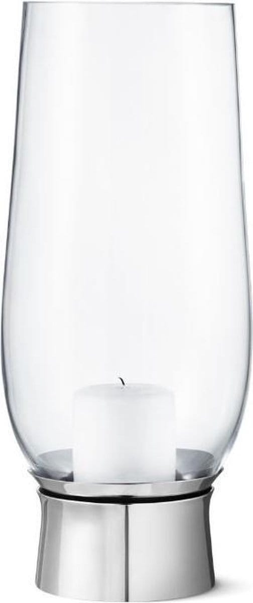Georg Jensen Kandelaar Lumis Hurricane 33 X 17 Cm Rvs Zilver