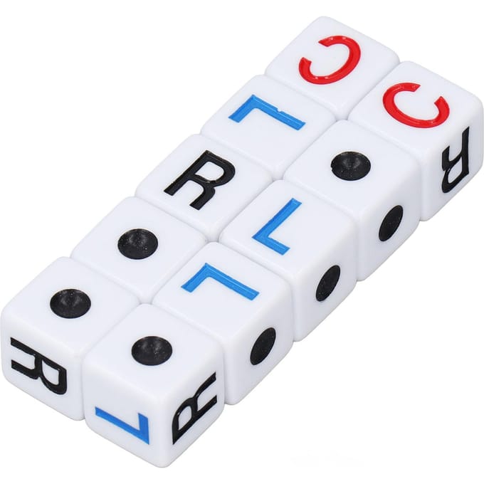 20 stuks Links Rechts Midden Dobbelstenen Plastic Interessant Links Rechts Midden Dobbelspel Set voor Feest white