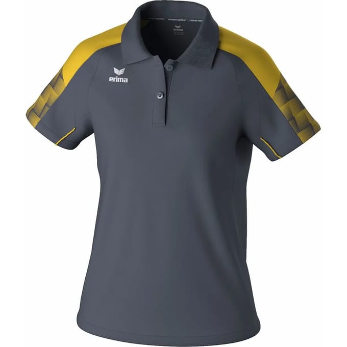 Erima Evo Star Polo Dames - Grijs / Geel | Maat: 42