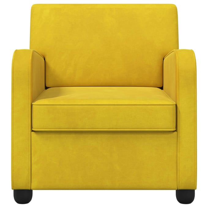 vidaXL - Fauteuil - Geel - fluweel