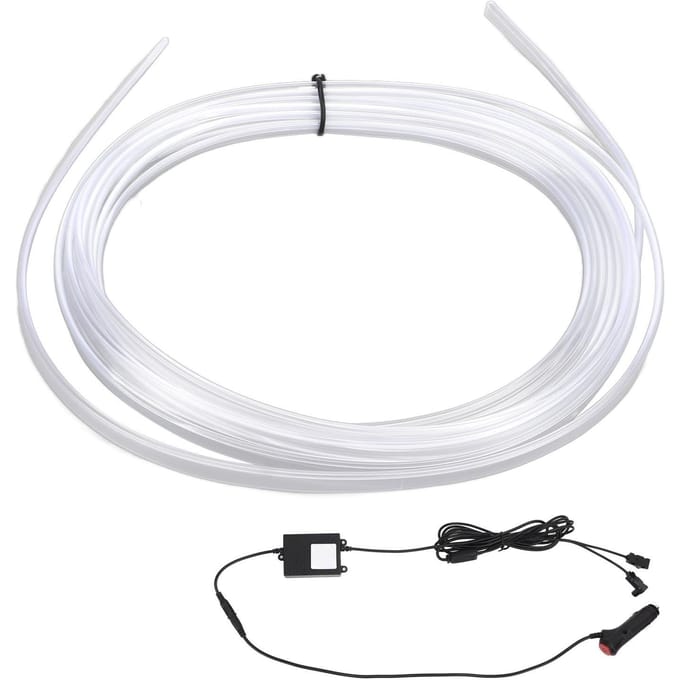 Bandes Lumineuses LED Intérieures de Voiture Contrôle par Application Guirlandes Lumineuses Bandes Remplacement pour Tesla Model 3 Model Y white