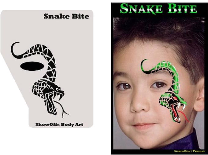 Proaiir Profile Stencil Snake Bite | Schminksjabloon