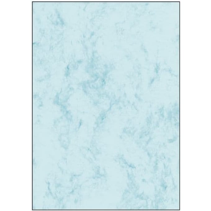 Sigel designpapier A4 met motief marmer blauw tweezijdig 200 grams 50 vel