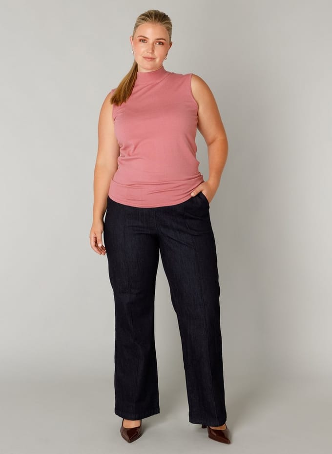 YEST CURVE Franka Tops - Dark Rose - maat X-0(44)