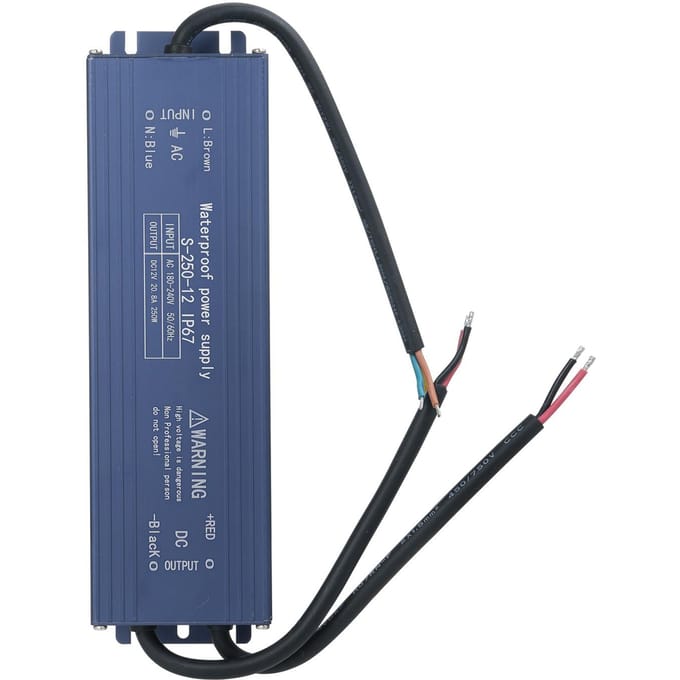 IP67 Waterdichte LED Driver Schakelende Voeding Transformator Adapter AC 180V-240V naar DC 12V 400W 250W blauw