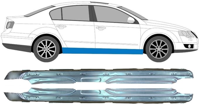 Volledige dorpel voor Volkswagen Passat B6 2005-2010 / Links + Rechts / Set