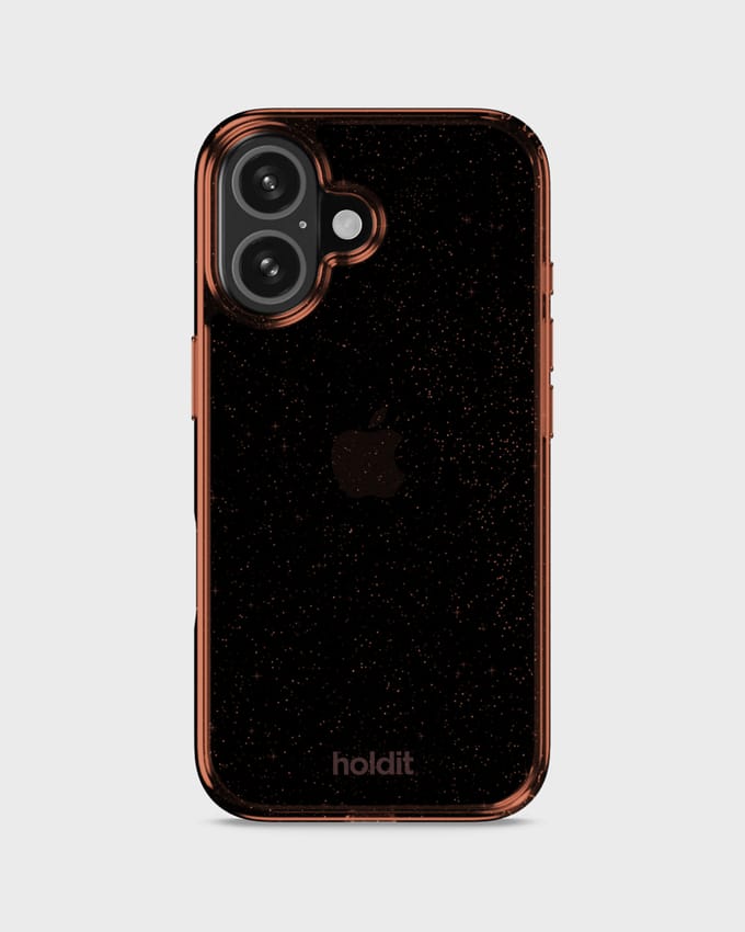 Phone Case Glitter Amber iPhone 16