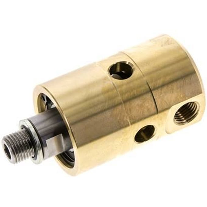 Draaidoorvoer G1/4'' Binnendraad X G1/4'' Buitendraad Messing 50bar Schurende Middelen