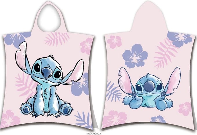 Disney Lilo & Stitch Poncho, Flower - 50 x 115 cm - Katoen