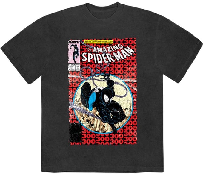 Marvel SpiderMan - 25th Anniversay Heren Tshirt - M - Zwart