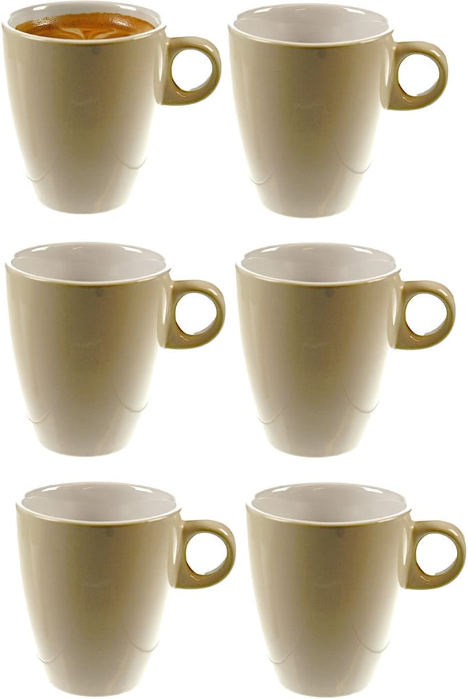 Cosy & Trendy Vicky Beker - 19 cl - Ø 7 cm x 8.5 cm - Beige - Set-6
