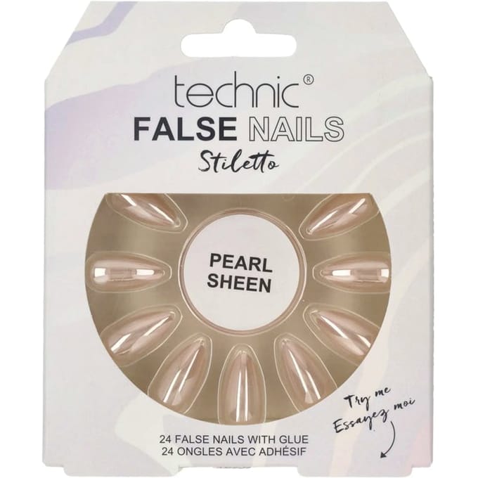Technic False Nails Stiletto Pearl Sheen 1 st