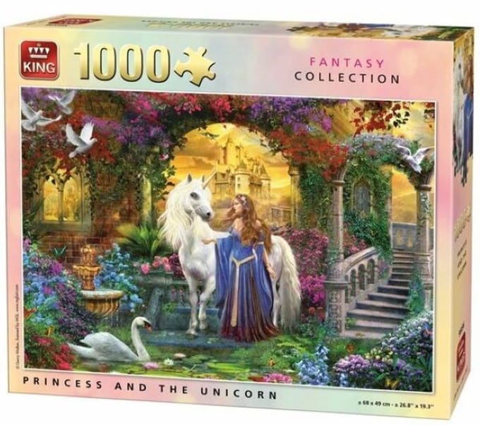 King Fantasy Collection - Princess and the Unicorn - Puzzel