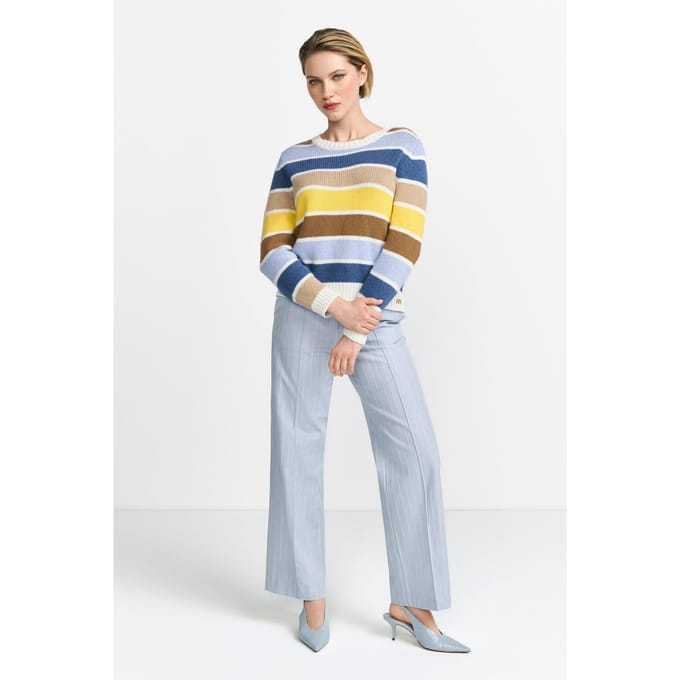 Rich & Royal Multicoloured Stripe Crew Recycled Original Taglia: L | Maglioni a maglia Outlet | Donna