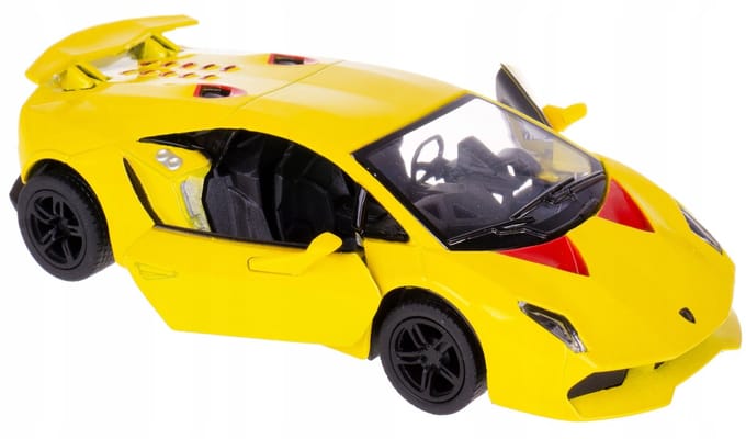 Kinsmart Lamborghini Sesto Elemento modelauto 1:38 Geel