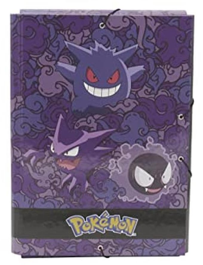 Gengar verzamelmap - Schoolmateriaal met elastiek in paars