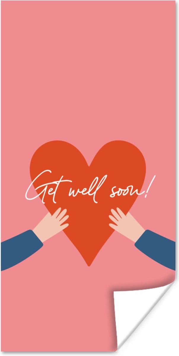 Poster Beterschap - Spreuken - Hand - 75x150 cm