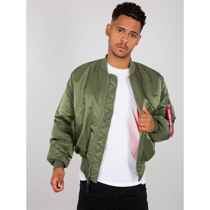 Alpha Industries Heren MA-1 Bomber Jacket in Sage Green