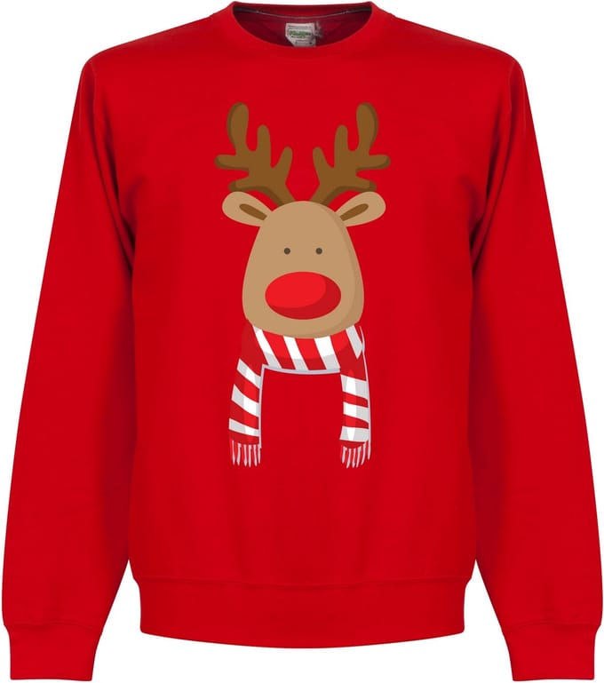 Christmas Reindeer Scarf Sweater - XL