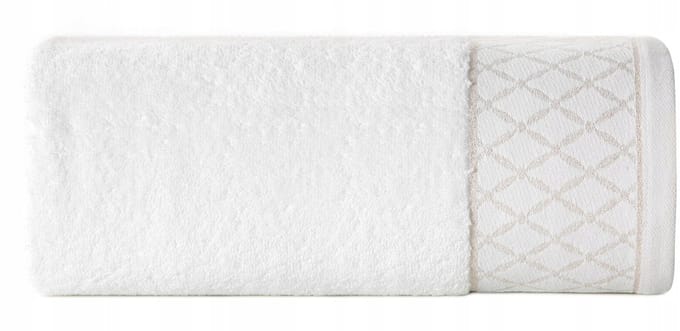 Layla Handdoek 50x90 cm Wit - Luxe Katoen met Borduursel
