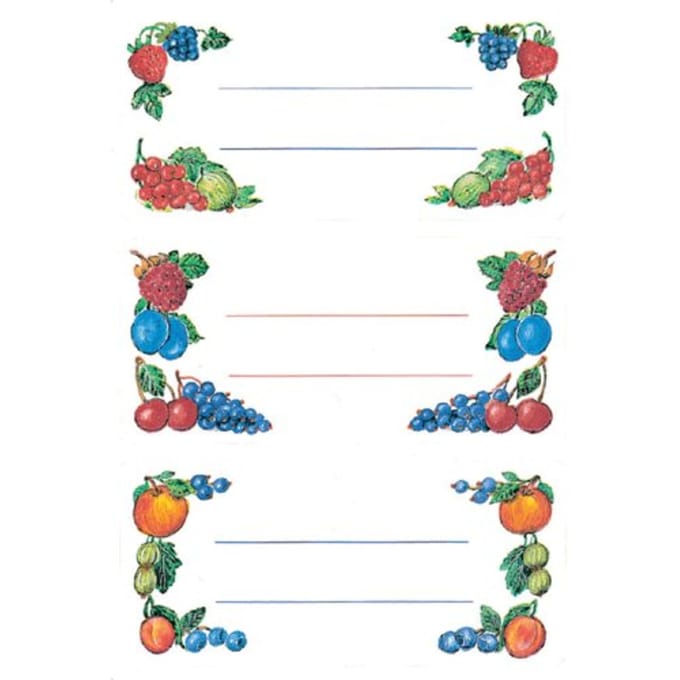 Naametiket Herma 3784 voor jampot en fruit - 12 stuks