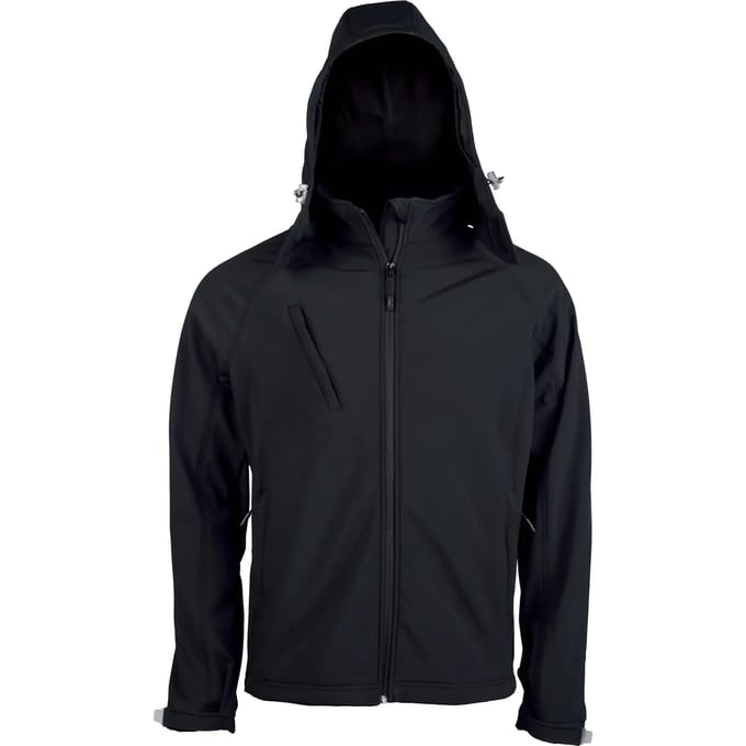 Kariban Heren softshell jas met afneembare capuchon K413 - Black - 3XL