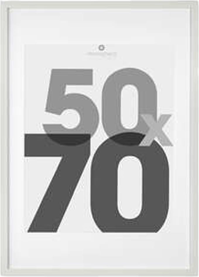FOTOKADER 50 X 70 CM - MDF - WIT - MET PASSE PARTOUT