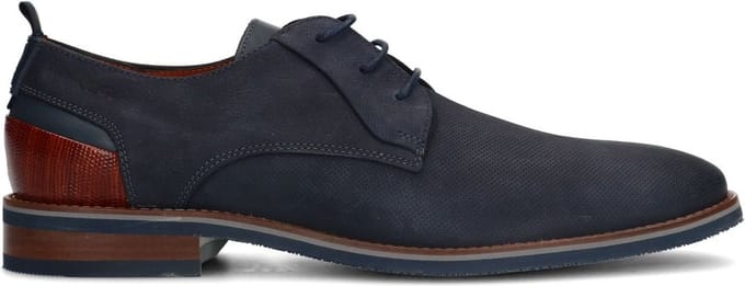 Van Lier - Heren - Blauwe Amalfi nubuck veterschoenen - Maat 46